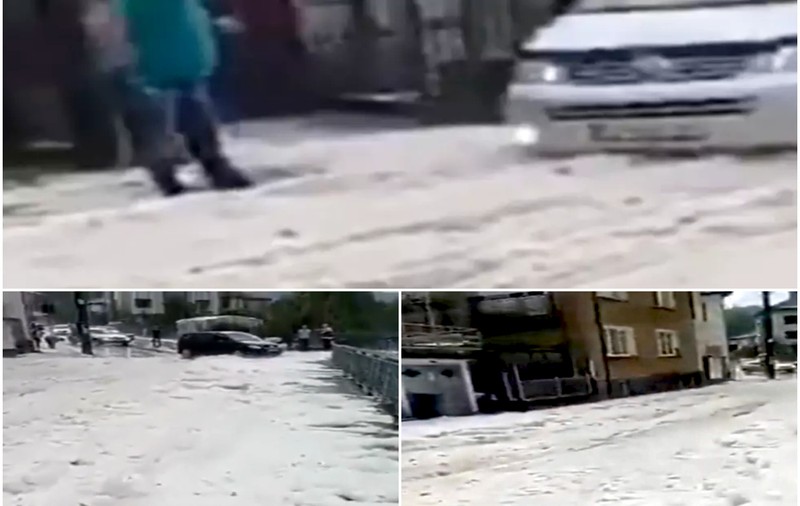 VIDEO | Strat de grindină de 20 centimetri, în Bulgaria. Vremea rea face pagube și în țara vecină