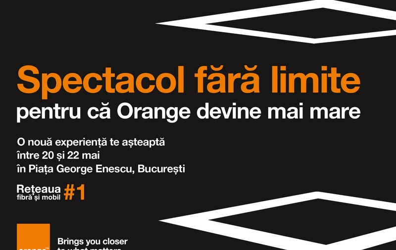 Spectacol fără limite marca Orange România: 3 zile de experiențe inedite în rețeaua #1, în Piața George Enescu din București