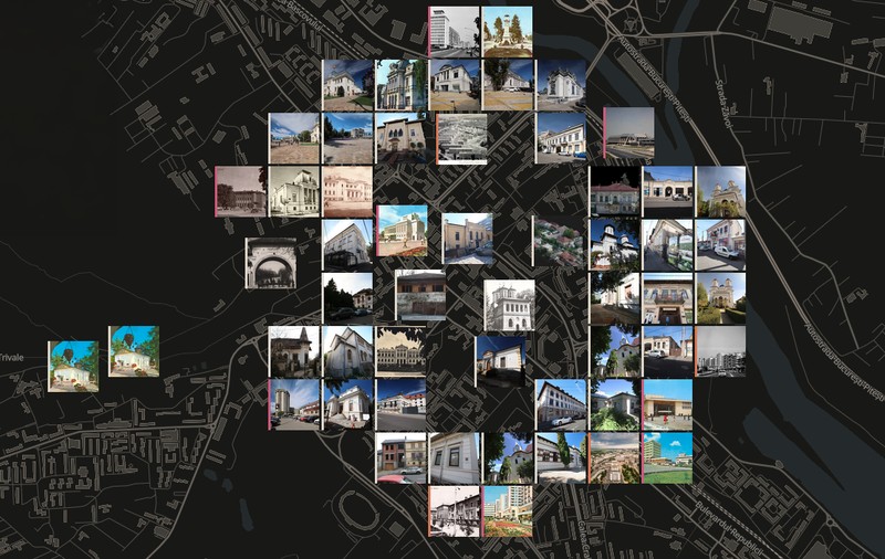 Harta interactivă a clădirilor patrimoniu din Pitești. Sursa foto: Denis Grigorescu