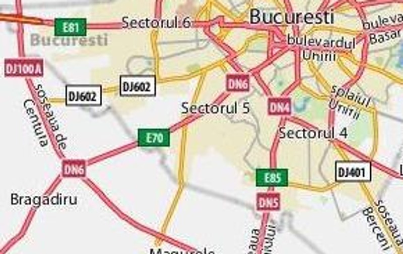 Accident rutier la ieşirea din Bucureşti