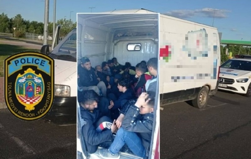 Doi români prinși cu 23 de sirieni în dubă, în Ungaria, se duceau cu ei spre Budapesta