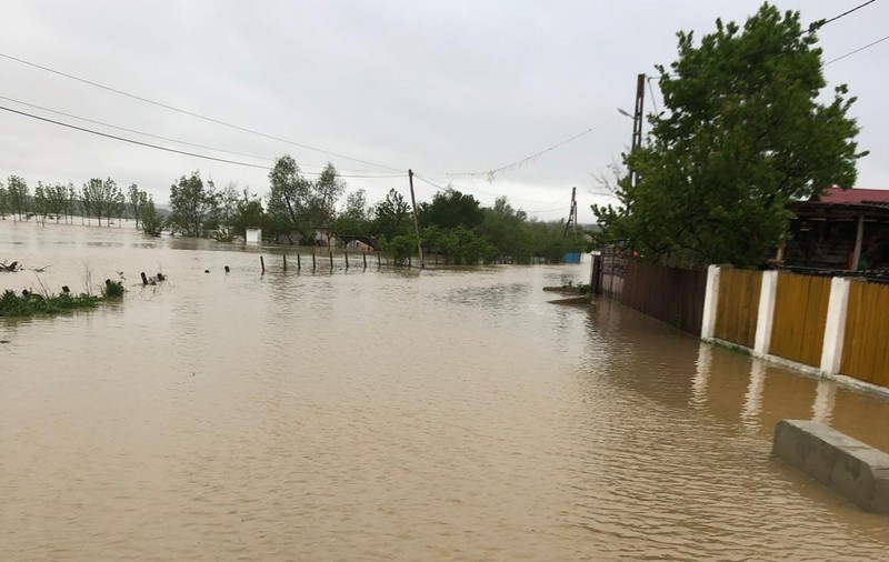 FOTO&VIDEO/ Zeci de locuințe și gospodării inundate în județul Vaslui. Pompierii au evacuat mai multe persoane și animale