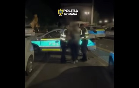 Imagine din timpul arestării unuia dintre presupușii ucigași ai românului omorât în Danemarca Sursa foto: captură YouTube/ Poliția Română