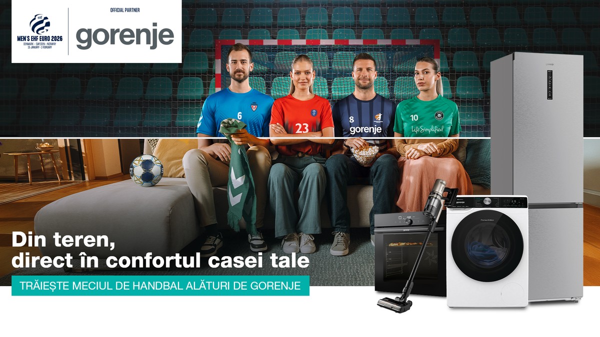 Din teren direct in confortul casei tale. Traieste meciul de handbal alaturi de Gorenje