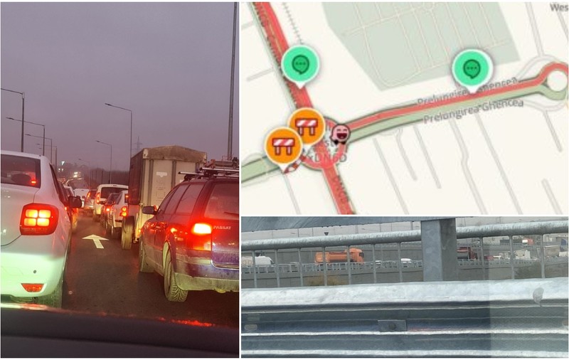 Pasajul Domnești, inaugurat vineri, blocat complet luni dimineață: „2 km, 55 de minute. E clar, mai trebuie încă unul!”