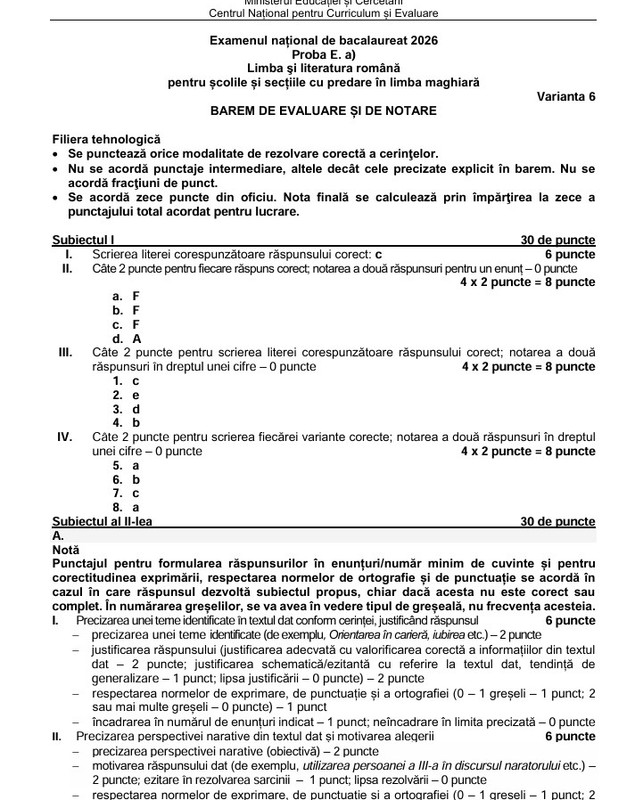 Subiecte Română la BAC 2026 - Bacovia și Arghezi, principalele subiecte de rezolvat. Cum se punctează fiecare cerință