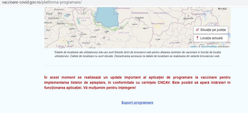 Foto captură vaccinare-covid.gov.ro