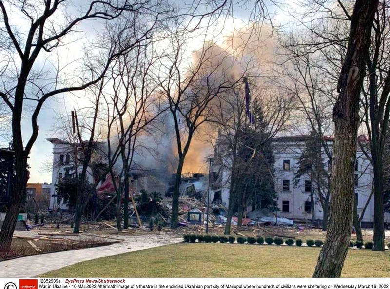 Teatrul din Mariupol, în urma atacului | Foto: Profimedia