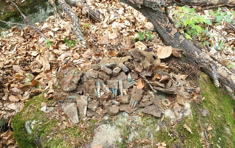 Oseminte și muniție de război descoperite în Vrancea din, se pare, Primul Război Mondial
