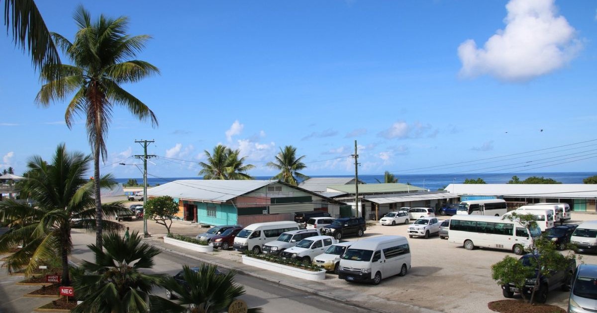 Vedere din localitatea Aiwo, de pe insula Nauru, pe 4 septembrie 2018