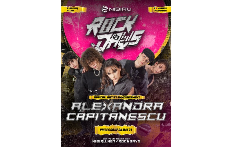 Alexandra Căpitănescu, direct de pe scena Eurovision pe scena ROCK DAYS la NIBIRU
