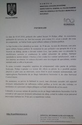 Reacția Poliție Române din mai 2018