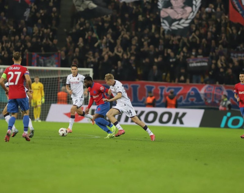FCSB a fost învinsă de Bologna la București, în grupa Europa League
