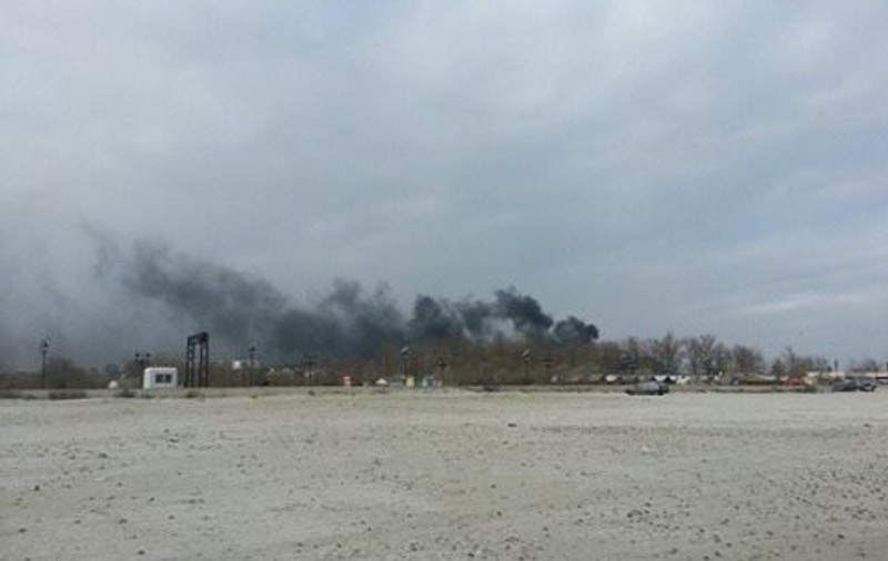 Incendiu putenic în Năvodari! Arde un centru de afaceri FOTO&VIDEO