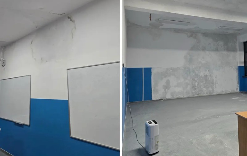 Mucegai și frig într-o școală din Constanța „modernizată” cu 13,6 milioane lei prin PNRR