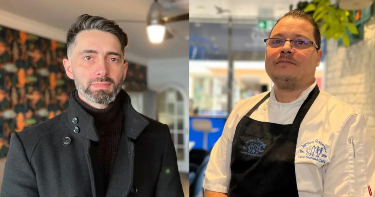 Florin Beclenas (stânga) și Viorel Ungureanu (dreapta), românii care și-au deschis afaceri în Jersey