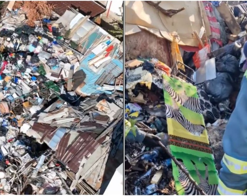 Casa din București care a disperat 100 de vecini: 4 metri înălțime de gunoaie pe 300 de metri pătrați