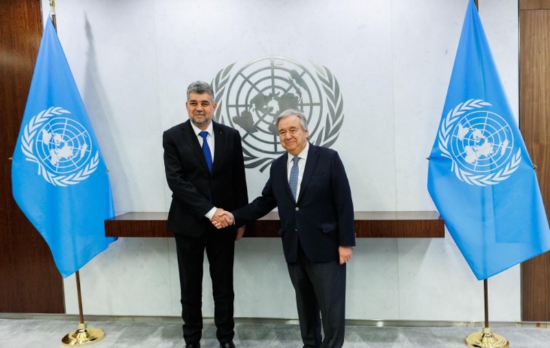 Marcel Ciolacu, după o întâlnire cu secretarul general al ONU: „România iubește pacea. Dar ne dorim o pace care să nu răsplătească agresorii”