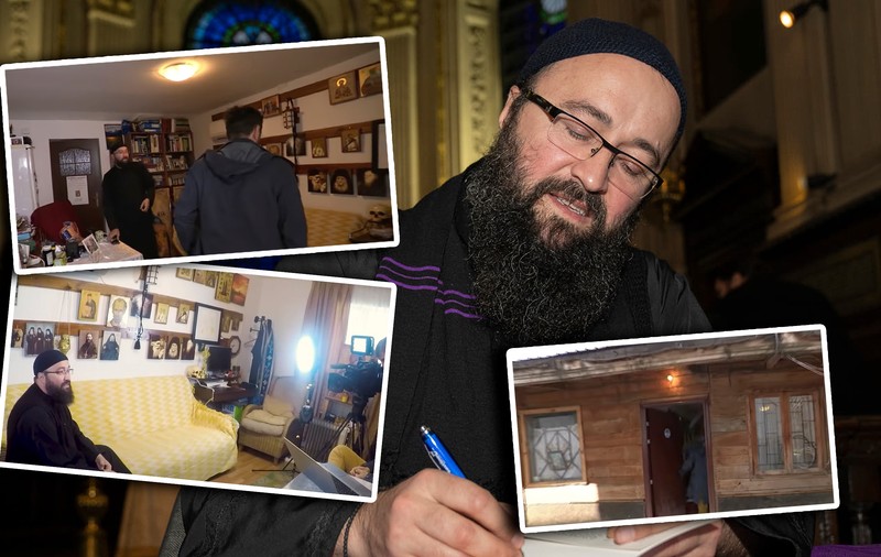Cum arăta chilia unde mai multe femei acuză că au fost agresate sexual de Visarion Alexa. „Ticsită cu icoane și fotografii”, apare în reportaje și interviuri