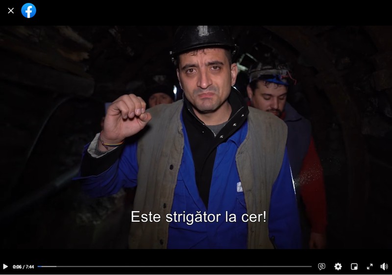 Pe 21 martie, George Simion a postat un clip de la mina Crucea&nbsp;