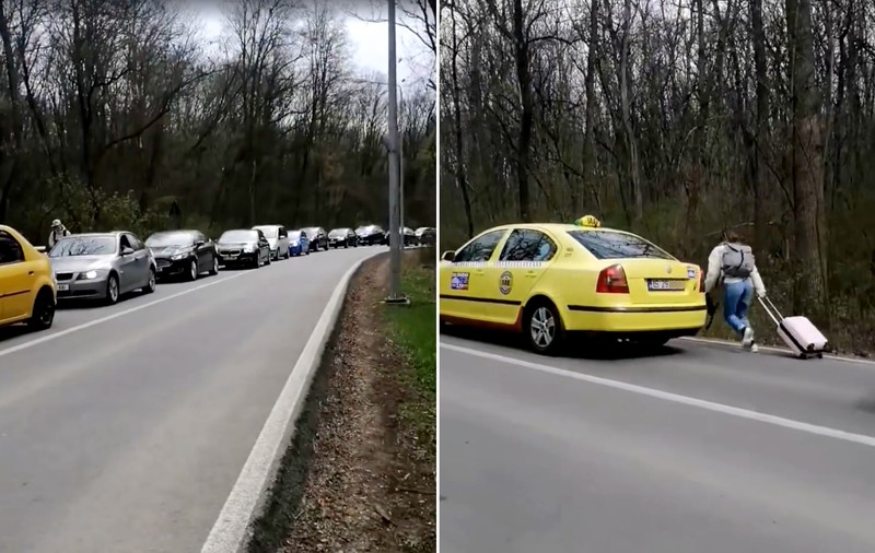 VIDEO. Maratonul geamantanelor. Blocați în trafic către aeroportul din Iași, oamenii au lăsat mașinile și au făcut la picior ultimii kilometri. Cum explică autoritățile?