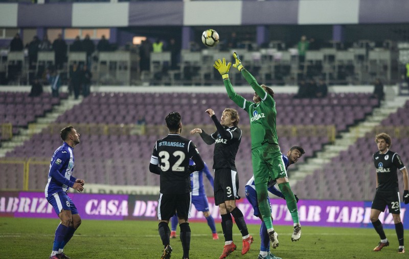Liga 1 la fotbal, etapa 4, play-out. Gaz Metan Mediaș - ACS Poli Timișoara 1-1. Joao Diogo a deschis scorul. Ciucur a egalat