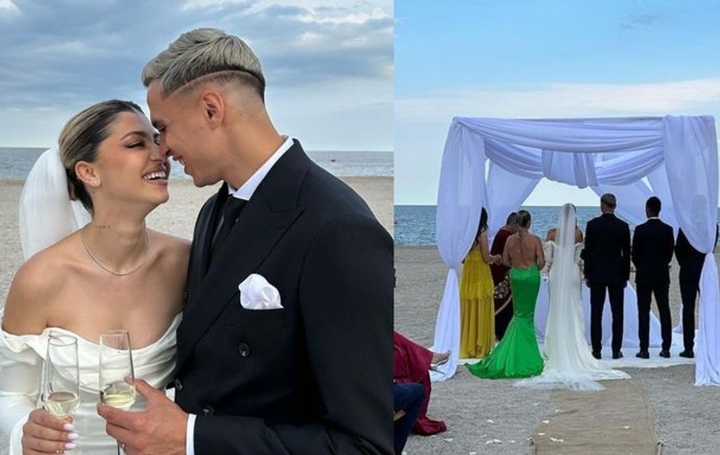 Irina Deaconescu și Cristi Manea au făcut nuntă pe plajă. Cei doi s-au căsătorit religios. Ce rochie a purtat mireasa