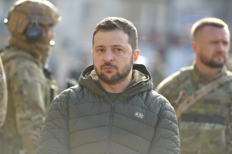 Volodimir Zelenski a vizitat recent orașul recucerit Herson. Foto: EPA