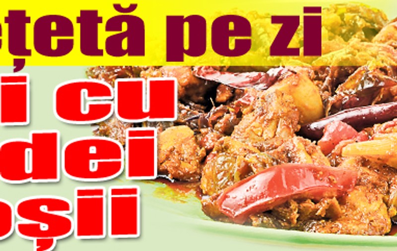 O reţetă pe zi - Pui cu ardei roşii