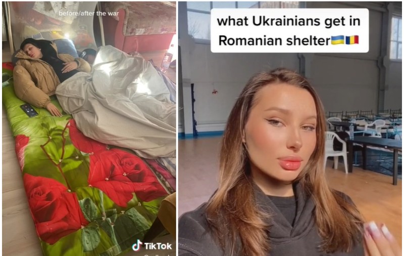 VIDEO | O ucraineancă refugiată în România, virală pe TikTok cu videourile din centrul în care a fost cazată. „Thank you, Galați”