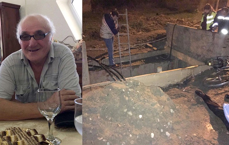 FOTO/ Mort în groapa săpată pentru canalizare. Familia bătrânului din Jimbolia acuză că lucrarea era semnalizată necorespunzător