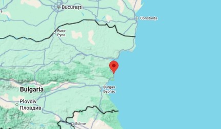 Harta cu orașul Beala din Bulgaria. Sursa foto: Google Maps
