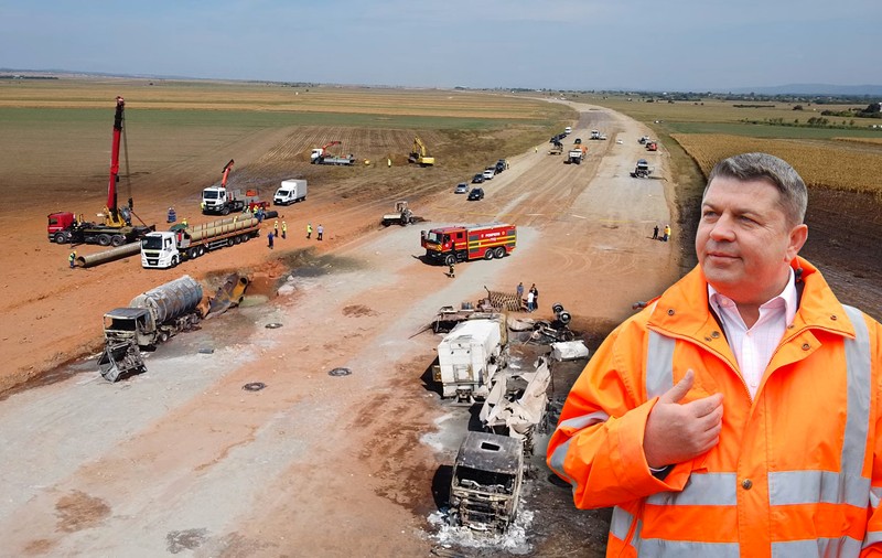 INCIDENT PĂSTRAT SECRET. Cu două luni înainte de explozia de la Autostrada Moldovei, firma lui Umbrărescu a mai perforat o conductă de gaze făcând „lucrări neautorizate”, confirmă Transgaz, însă CNAIR spune că nu știe nimic