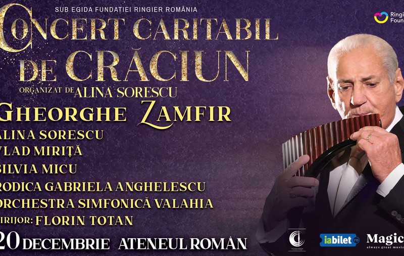 „Concertul Caritabil de Crăciun” reunește artiști români de notorietate pe scena Ateneului Român