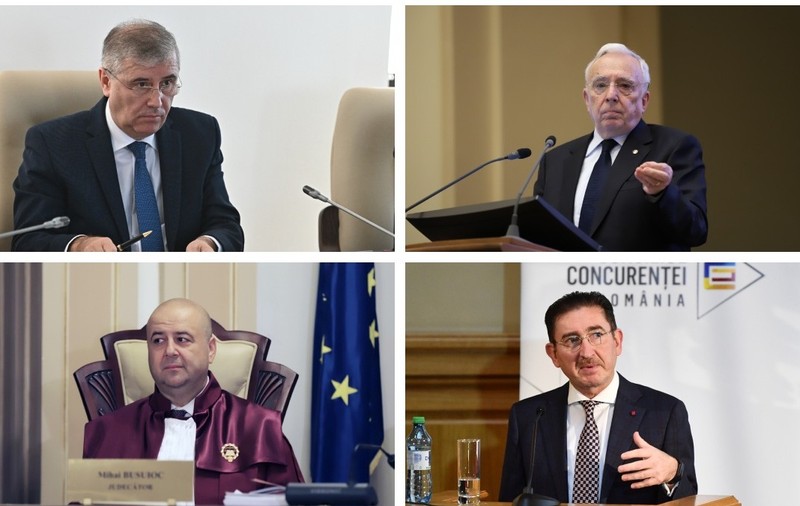 Lucian Pahonțu, Mugur Isărescu,  Mihai Busuioc și Bogdan Chirițoiu. Sursa foto: Agerpres/Vlad Chirea/Dumitru Angelescu