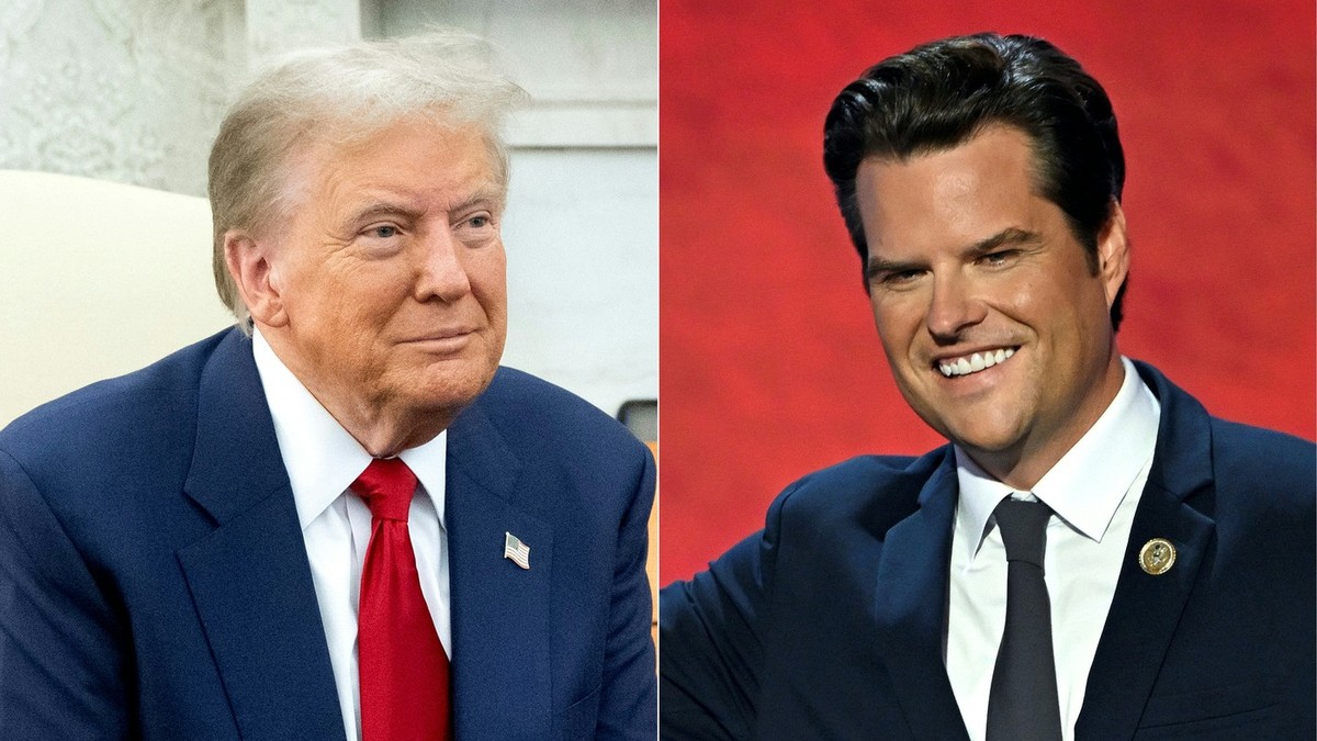 Colaj cu Donald Trump și Matt Gaetz (stânga) Foto: Profimedia
