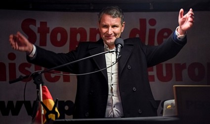 Bjoern Hoecke, unul din liderii AfD, la marșul grupării extremiste Pegida FOTO: EPA