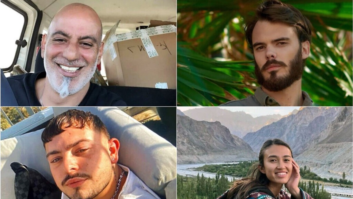 Ostaticii salvați pe 8 iunie: Shlomi Ziv (stânga sus), Andrey Kozlov (dreapta sus), Almog Meir (stânga jos) și Noa Argamani Foto via Times of Israel
