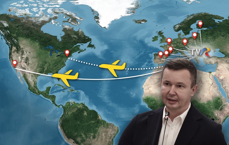 Șeful TVR, Dan Turturică, 48 de zile petrecute în deplasări externe până acum, în 2023. Și-a dublat plecările față de primul an de mandat