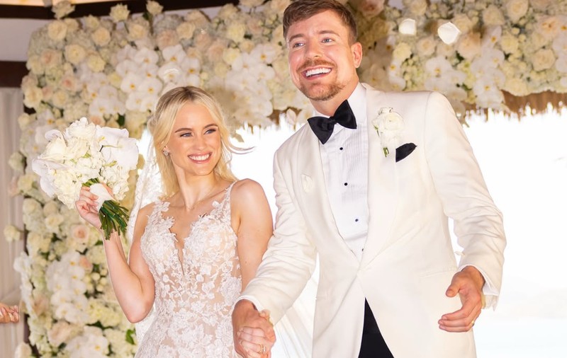 Imagini de la nunta lui MrBeast. Celebrul vlogger s-a căsătorit pe o insulă privată din Caraibe
