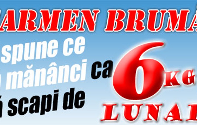 Carmen Brumă îţi spune ce să mănânci ca să scapi de 6 kg lunar