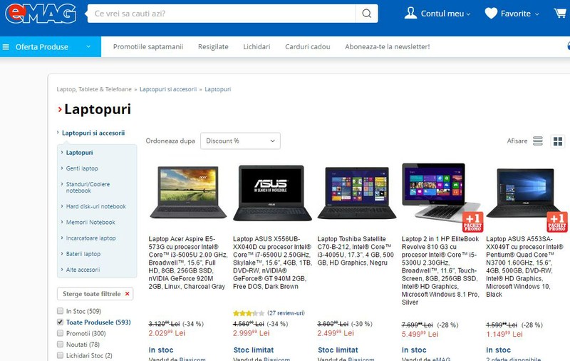 UPDATE. Reducerile eMag de Black Friday 2016. Care sunt cele mai bune oferte eMAG. Au fost cumpărate 27.700 de televizoare!