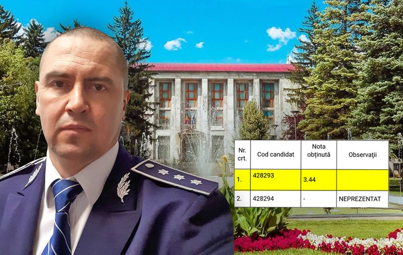 Înlocuit din funcție după ce a picat cu nota 3,44 concursul pentru postul de adjunct, șeful IPJ Vaslui s-a pensionat la 48 de ani
