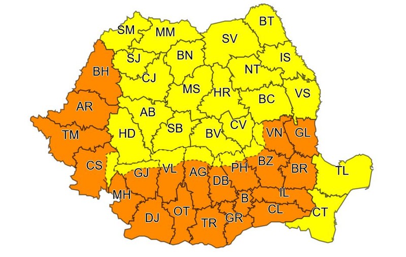 România, sub alertă de caniculă. Temperaturi de aproape 40 de grade în întreaga țară