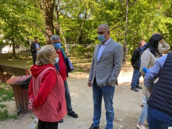 Radu Mihaiu, în parc