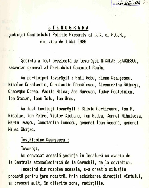 40 de ani de la Cernobîl. Cum a gestionat regimul comunist din România dezastrul nuclear care a schimbat lumea: „Dispunem de tot ce este necesar”