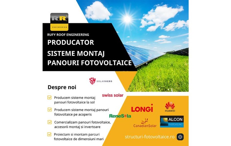 Rufy Roof Engineering: Producător de soluții personalizate pentru montajul panourilor fotovoltaice la sol