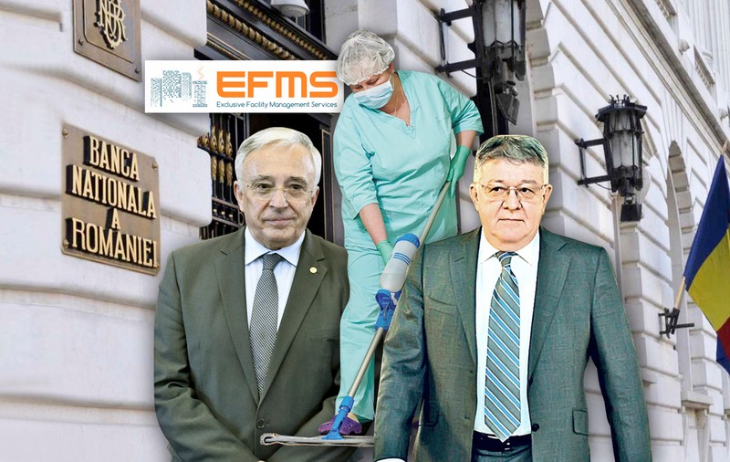 BNR-ul lui Isărescu, contract de curățenie de 1,5 milioane de euro cu firma unde a fost acționar soția fostului ministru al apărării Corneliu Dobrițoiu
