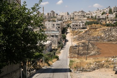 Un cartier de case din zona Hebron unde, în timpul verii, majoritatea localnicilor stau la adăpost de soarele arzător din miezul zilei