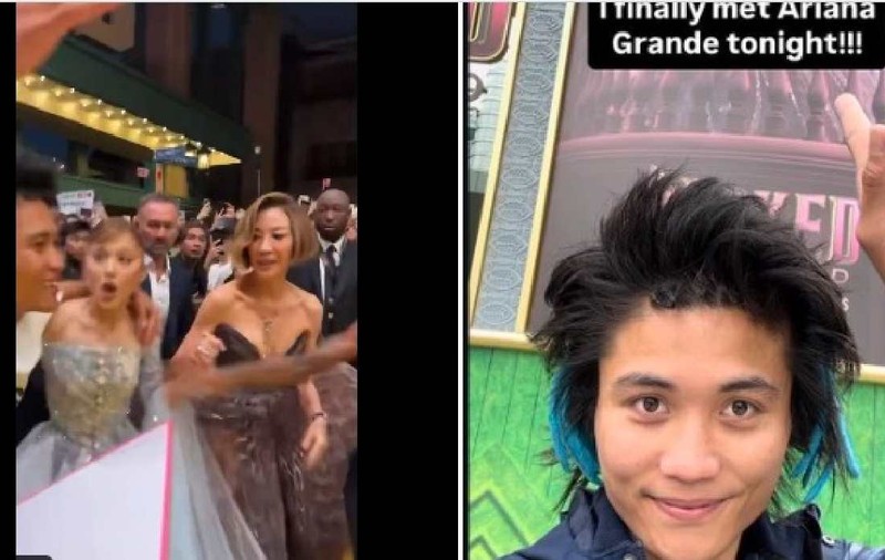 Momentul în care un fan a agresat-o pe Ariana Grande la premiera din Singapore a noului ei film